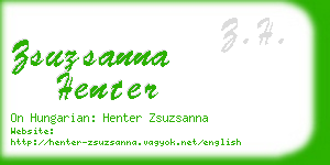 zsuzsanna henter business card